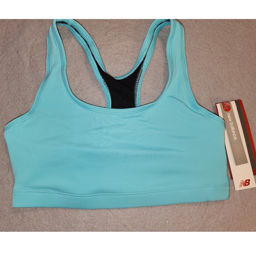 New Balance Sports Bra Womens Small Blue NWT Racerback Activewear